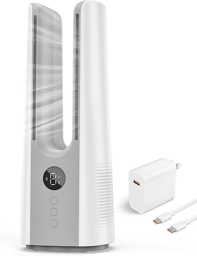 Desk Fan, 13 Inch Portable Bladeless Fan, Small